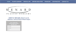 Desktop Screenshot of menardplasticsurgery.com