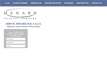 Tablet Screenshot of menardplasticsurgery.com